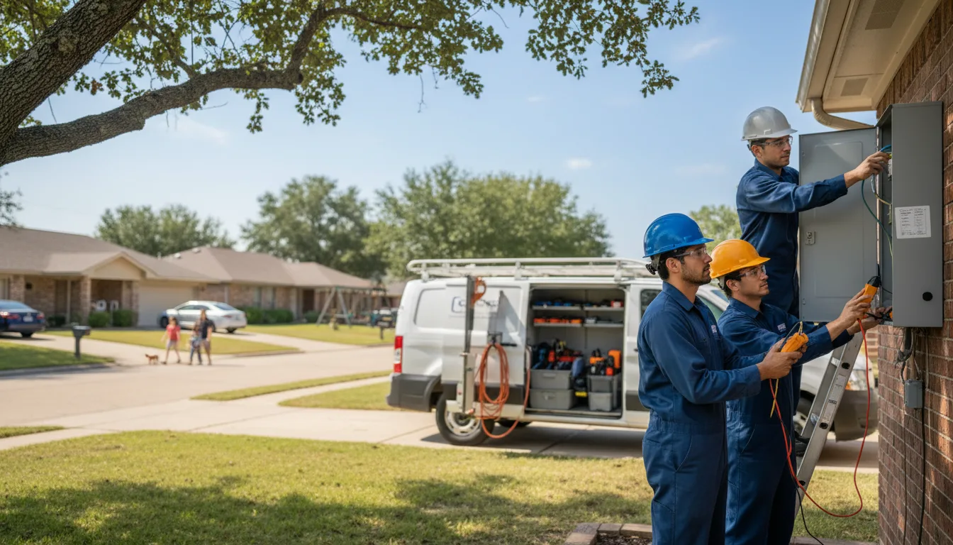 Certified electrician providing emergency electrical services in Goldsmith, IN